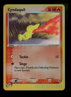 #2 Cyndaquil 59/100 EX Sandstorm 2003 Reverse Holo e-Series Pokemon Card TCG - Image 1