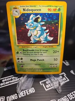 Nidoqueen 7/64 LP NO Symbol Rare Jungle Holo Pokemon TCG Card Error Vintage - Image 1