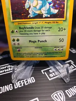 Nidoqueen 7/64 LP NO Symbol Rare Jungle Holo Pokemon TCG Card Error Vintage - Image 2