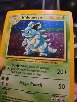 Nidoqueen 7/64 LP NO Symbol Rare Jungle Holo Pokemon TCG Card Error Vintage - Image 3