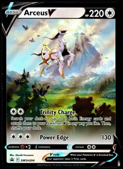 Pokemon TCG Arceus V SWSH204 2022 Figure Collection Black Star Promo Card - LP - Image 1
