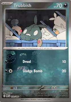 Trubbish (Master Ball Pattern) 059/086 Common SV: White Flare Pokemon Near Mint - Image 1