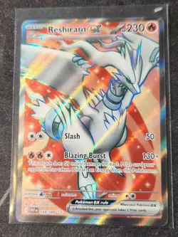 RESHIRAM EX 2025 Pokemon Scarlet & Violet WHITE FLARE #158 FA Ultra Rare MINT - Image 1