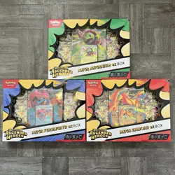 3 Pokemon TCG Ascended Heroes Mega ex Box Bundle Feraligatr Emboar Meganium New - Image 1