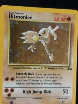 Hitmonlee 7/62 Holo Rare Fossil Pokemon Card - Image 2