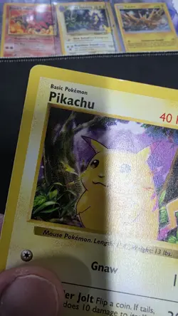 Pikachu 58/102 Yellow Cheeks Base Set Shadowless Vintage Pokemon WoTC 1999 - Image 2