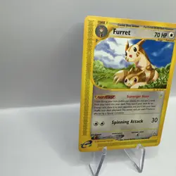 Furret 48/147 Uncommon Pokemon Aquapolis Vintage WOTC E Series LP 2003 - Image 2