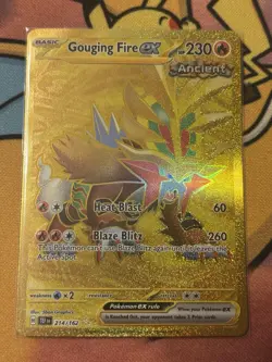 Gouging Fire ex 214/162 Temporal Forces Hyper Rare Pokemon Card Mint - Image 1