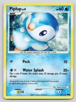 Piplup 15/17 Common POP Series 6 Pokemon Heavily Played - Image 1