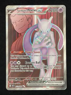 🔥 Pokemon TCG Team Rocket’s Mewtwo ex 213/182 SV10 Destined Rivals NM 🔥 - Image 1