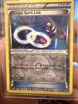 Pokemon Gengar Spirit Link Trainer Item XY Phantom Forces 95/119 Reverse Holo U… - Image 1