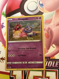 Galarian Slowpoke SWSH126 Black Star Promo Holo SWIRL Pokemon Card NM - Image 2