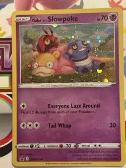 Galarian Slowpoke SWSH126 Black Star Promo Holo SWIRL Pokemon Card NM - Image 3