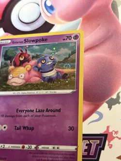 Galarian Slowpoke SWSH126 Black Star Promo Holo SWIRL Pokemon Card NM - Image 5