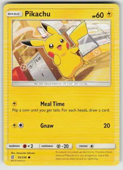 Pikachu 55/236 Common Unified Minds Pokemon Lightly Played - Image 1