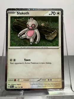 Slakoth 160/193 Pokemon SV: Paldea Evolved Cosmo Holo - NM - Image 1