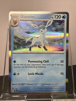 Glaceon 025/131 Pokemon Sv: Prismatic Evolutions Holo - NM - Image 1