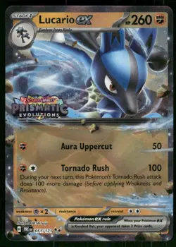 2026 Lucario ex (Prismatic Evolutions Stamp) 051/131 Double Rare Holo NM Pokemon - Image 1