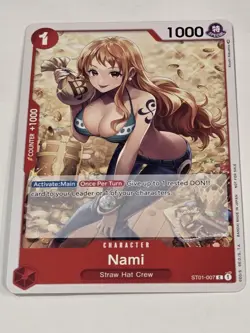 One Piece TCG CCG Nami ST01-007 Tournament Pack Vol. 3 Promo Non Holo NM - Image 2