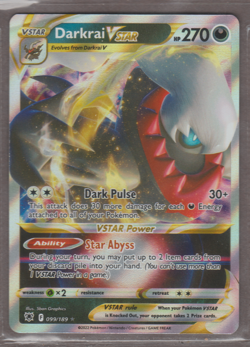 Darkrai VSTAR 099/189 Astral Radiance Ultra Rare Holo Pokemon TCG Card - Image 1