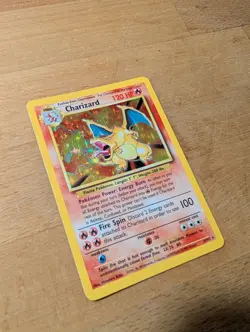 Pokemon Charizard Base Set Holo Rare Card 4/102 Stage 2 120 HP English - Image 3