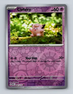 Clefairy 081 2023 Pokemon Obsidian Flames Yuka Morii Reverse Holo Card NM+ (a) - Image 1