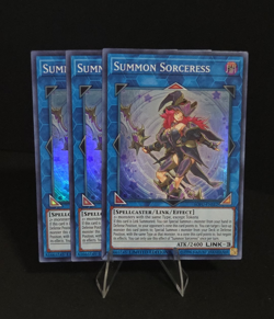 Yugioh Summon Sorceress SOFU-ENSE2 Super Rare Limited Edition NM x3 Card Set - Image 1