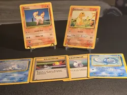 POKEMON TCG BASE 6 CARD LOT WIZARDS OF THE COAST VINTAGE 1999 NM LP CHARMANDER - Image 1