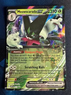 Pokemon Meowscarada EX SVP 033 Black Star Promo Ultra Rare Holo Card Fresh NM/M - Image 1