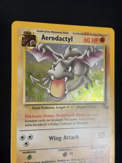 Aerodactyl 1/62 Holo Rare Fossil Pokemon Card - Image 2