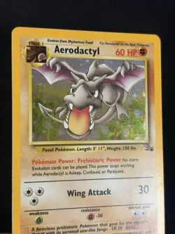 Aerodactyl 1/62 Holo Rare Fossil Pokemon Card - Image 3