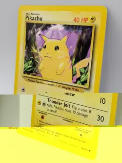 Pikachu 58/102 Yellow Cheeks Base Set Pokemon Card LP WOTC 1999 - Image 4
