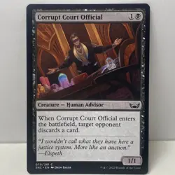 Corrupt Court Official (070) Streets Of New Capenna SNC MTG Magic The Gathering - Image 1