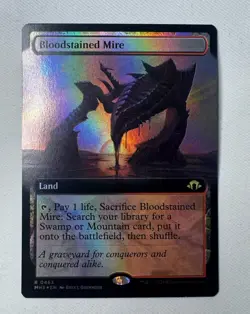 Bloodstained Mire (Extended Art) Modern Horizons 3 Foil - Image 1