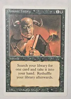 Demonic Tutor Magic the Gathering Revised Set - Image 1