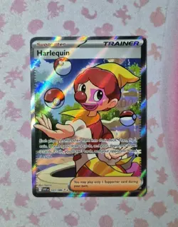 Harlequin 163/086 White Flare English Ultra Rare Pokemon Card Full Art Trainer - Image 1
