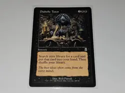 Diabolic Tutor MTG 8th Edition Sorcery Magic Card #129/350 Rick Farrell 2001 - Image 1