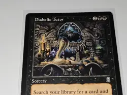 Diabolic Tutor MTG 8th Edition Sorcery Magic Card #129/350 Rick Farrell 2001 - Image 3
