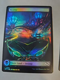 MTG Swamp FOIL FULL ART - Aetherdrift - Image 1