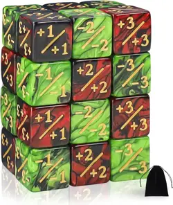 24 Pieces MTG Counters Token Dice, Magic The Gathering Glitter Sparkle... - Image 1