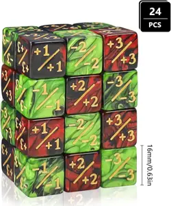 24 Pieces MTG Counters Token Dice, Magic The Gathering Glitter Sparkle... - Image 2