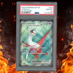Pokemon Surging Sparks LATIAS EX 220/191 Ultra Rare PSA 10 - Image 1