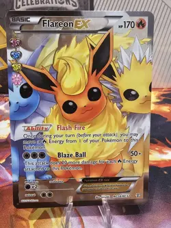 Pokemon Flareon EX RC28/RC32 Generations Ultra Rare Full Art Holo NM - Image 1