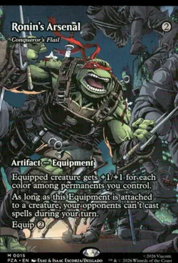 Ronin's Arsenal Conqueror's Flail (Borderless) TMNT MTG Magic the Gathering card - Image 1