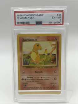 1999 Charmander Pokemon Game #46 PSA 6 EX-MT vintage Graded Card - Image 1