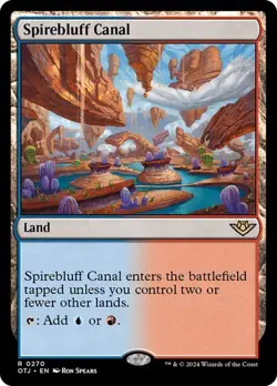 MTG Outlaws Of Thunder Junction Spirebluff Canal x1 Rare Land NM/M - Image 1