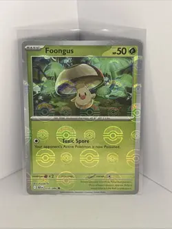 Foongus 2025 Pokemon Black Bolt 010/086 Poke Ball Reverse Holo - Pack Fresh - Image 1