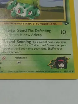 Pokemon 1st Edition Erika's Bulbasaur 39/132 | Gym Challenge Uncommon - Image 3