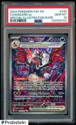 2024 Pokemon PAF EN #234 Charizard ex Special Illustration Rare PSA 10 GEM MINT - Image 1