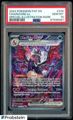 2024 Pokemon PAF EN #234 Charizard ex Special Illustration Rare PSA 10 GEM MT - Image 1